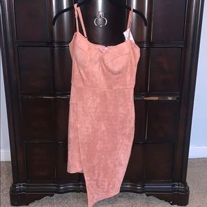 NWT fashion nova pink velvet dress